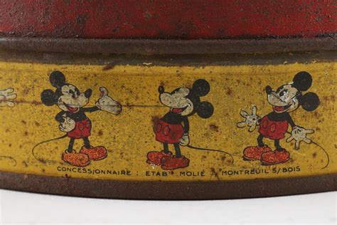 Walt Disney Tin Box with Mickey Mouse, 1930's 